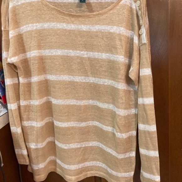 Lauren Ralph Lauren Linen Long Sleeve Top - Picture 1 of 7